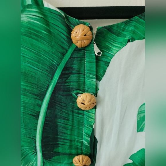 Dolce & Gabbana Bana Leaf Print Midi dress - Picture 5 of 7